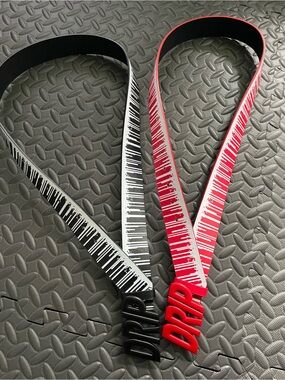 Red and Black 'DRIP' Fashion Belt Unisex - Pick 1